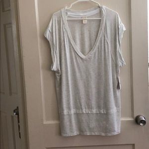 Light grey fancy Tshirt from Free People. size L